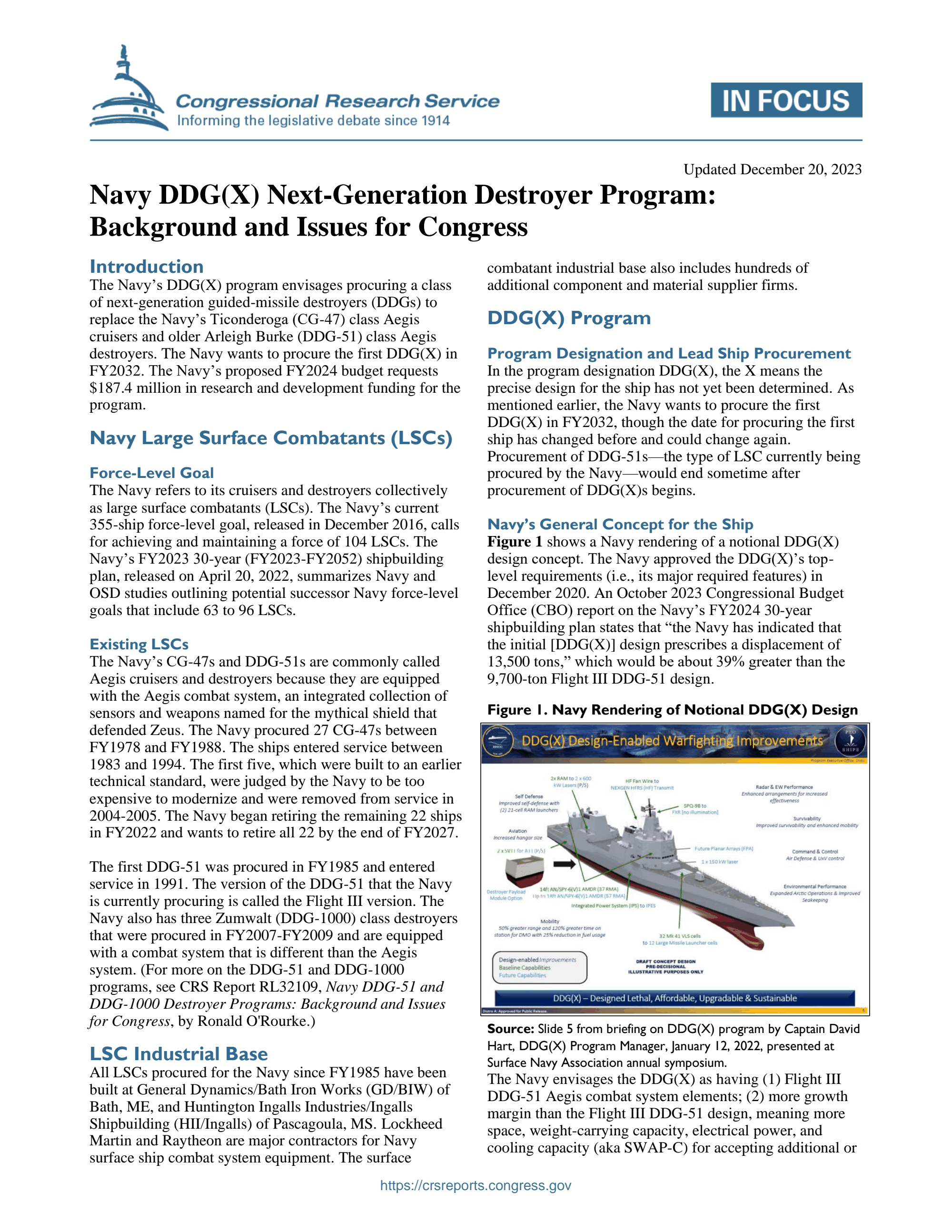 Navy DDG(X) Next-Generation Destroyer Program: Background and Issues ...