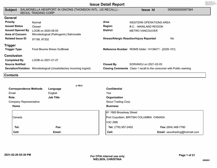 2022-04 – A-2021-00219 – Canadian Food Inspection Agency - DocumentCloud