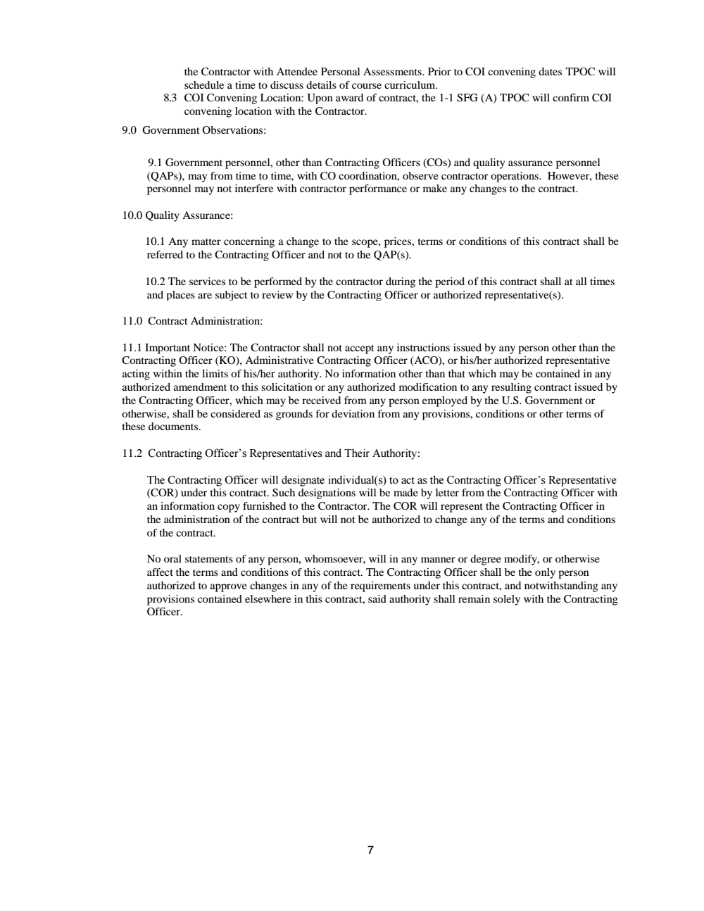 Page 7 from Advance Force Operations Contract