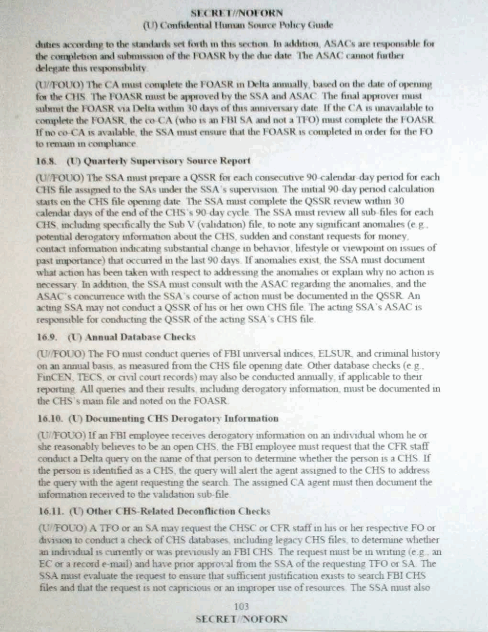 Page 113 from Confidential Human Source Policy Guide