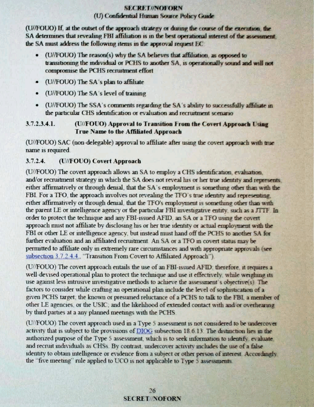 Page 38 from Confidential Human Source Policy Guide