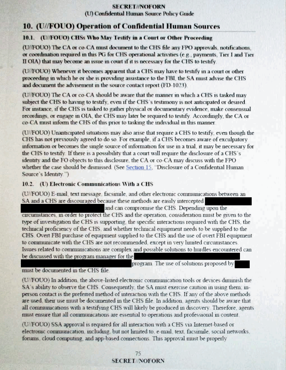 Page 85 from Confidential Human Source Policy Guide