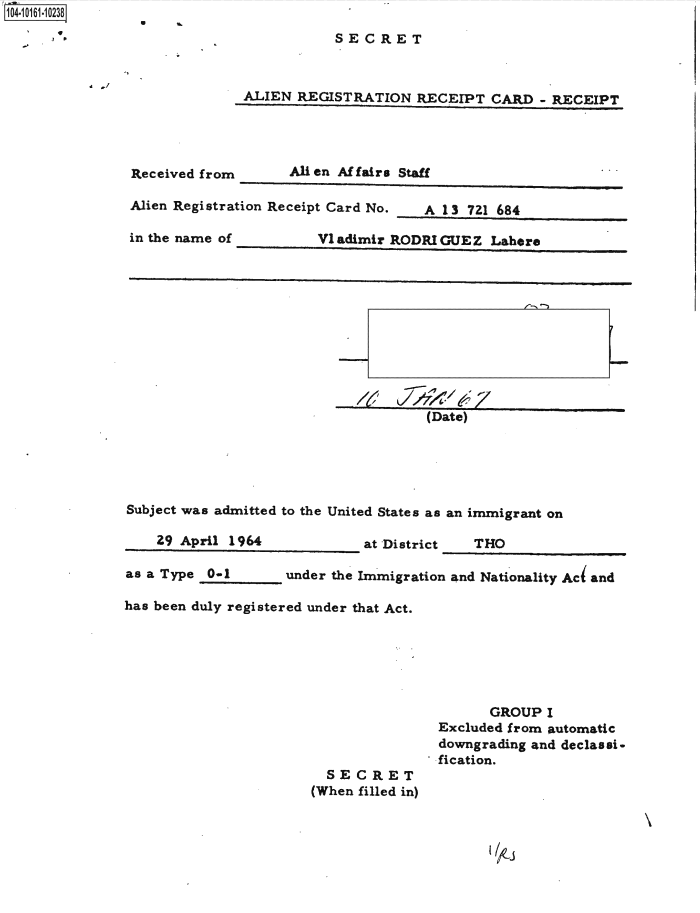 How To Read Alien Registration Receipt Card