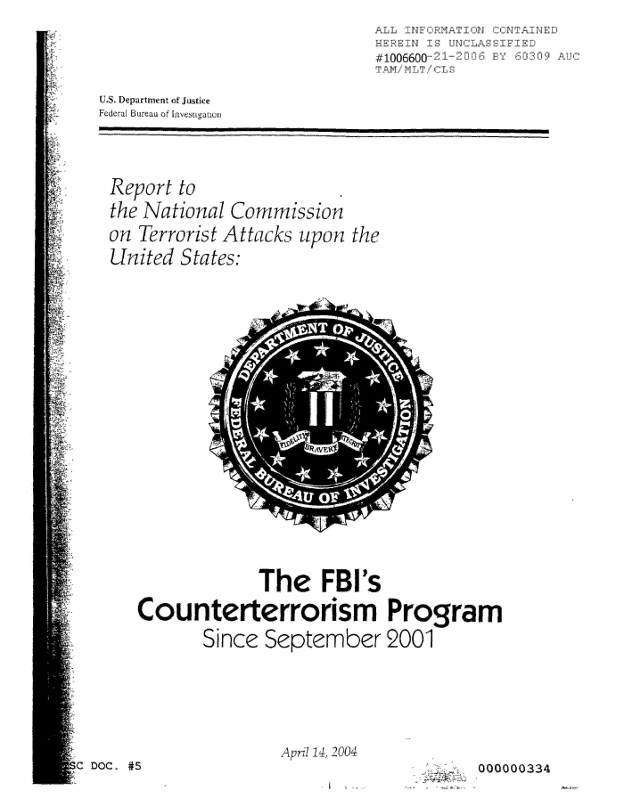 Page 1 of FBI Vault FBI Report Apr 2004