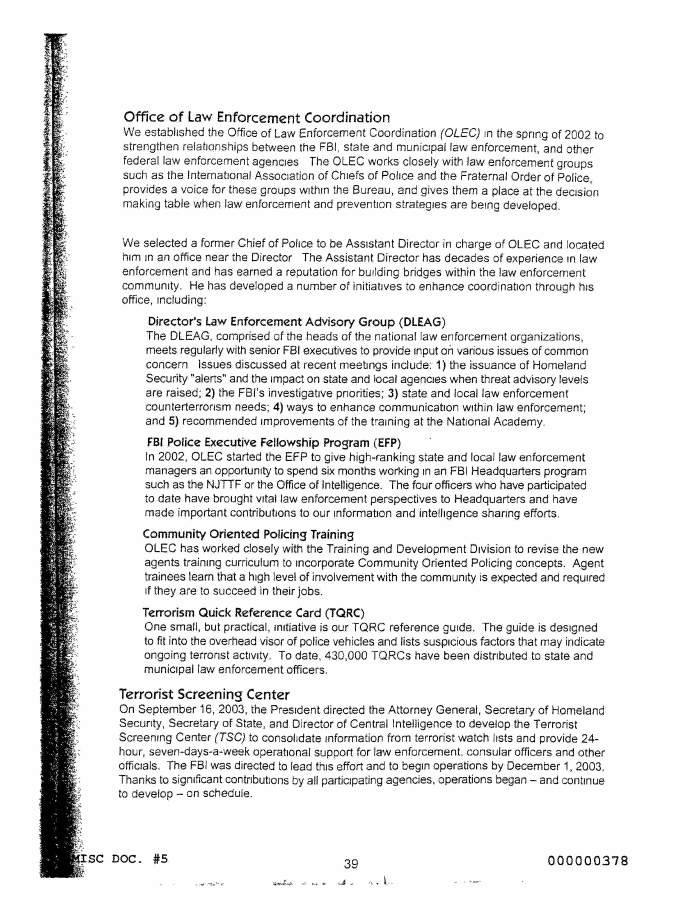 Page 45 of FBI Vault FBI Report Apr 2004