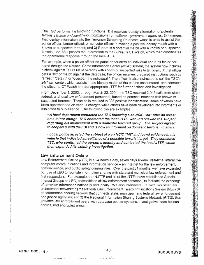 Page 46 of FBI Vault FBI Report Apr 2004