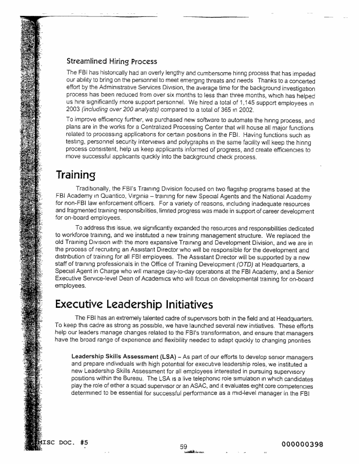 Page 65 of FBI Vault FBI Report Apr 2004