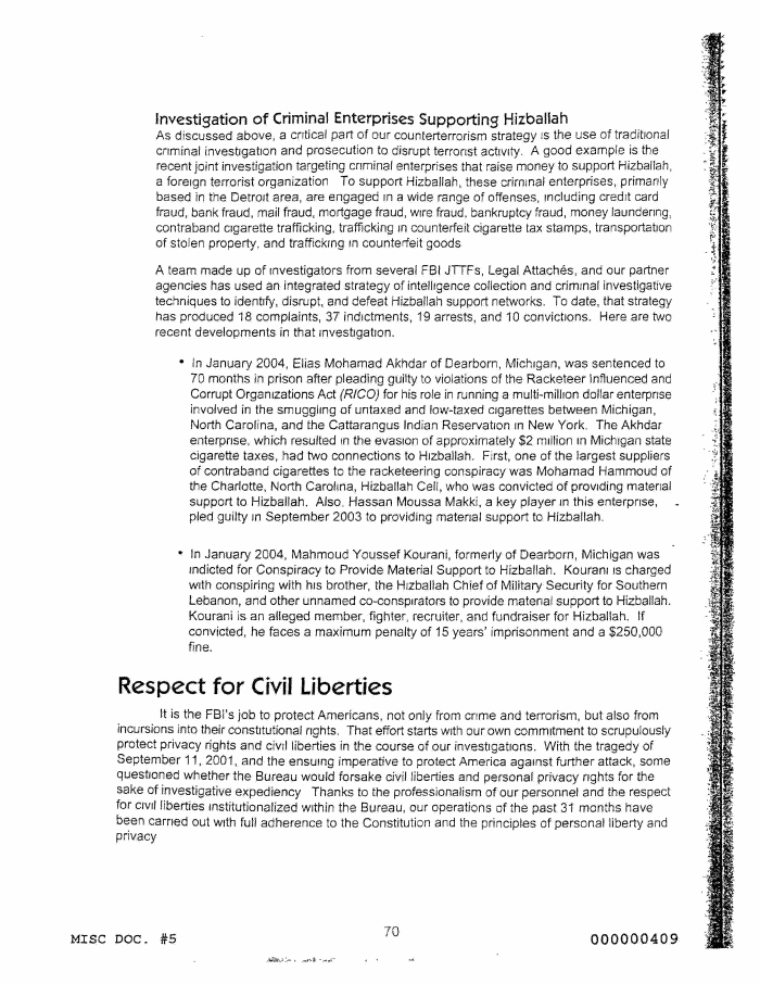 Page 76 of FBI Vault FBI Report Apr 2004