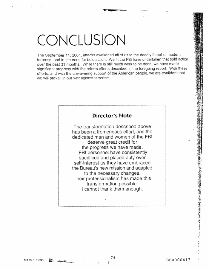 Page 80 of FBI Vault FBI Report Apr 2004