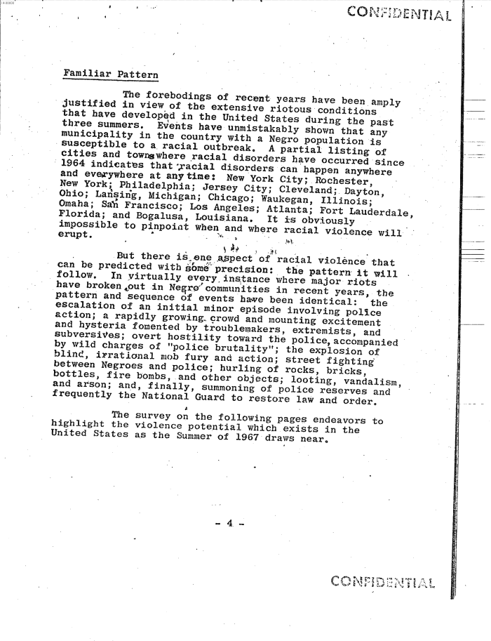 Page 12 of Hoover letter and FBI analysis on 1960s social unrest