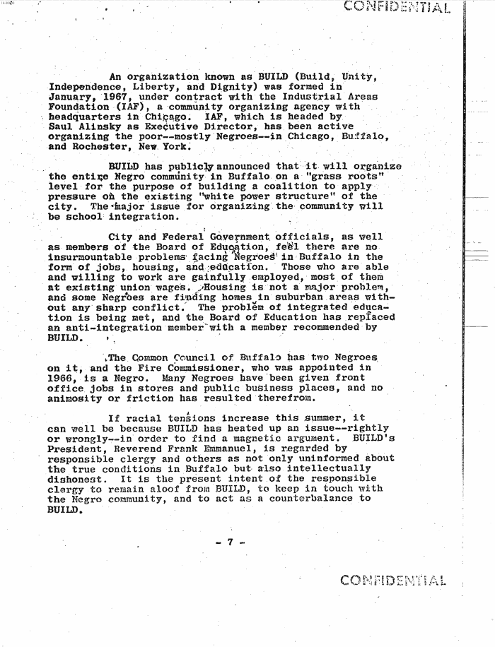 Page 15 of Hoover letter and FBI analysis on 1960s social unrest