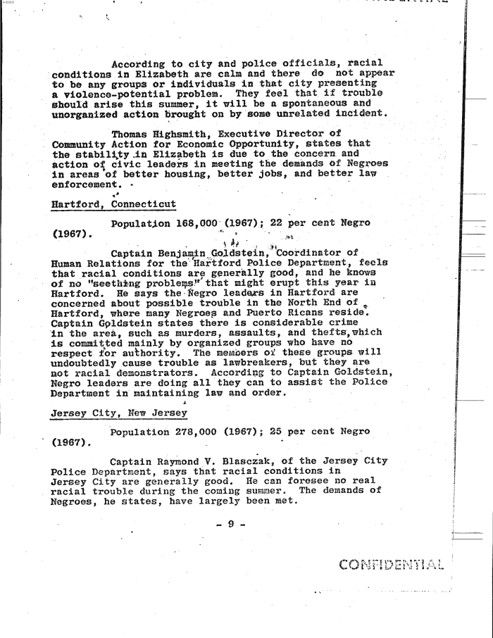 Page 17 of Hoover letter and FBI analysis on 1960s social unrest