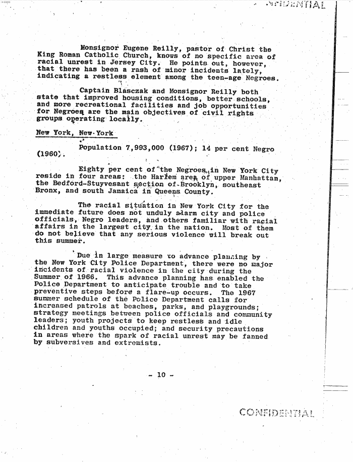 Page 18 of Hoover letter and FBI analysis on 1960s social unrest