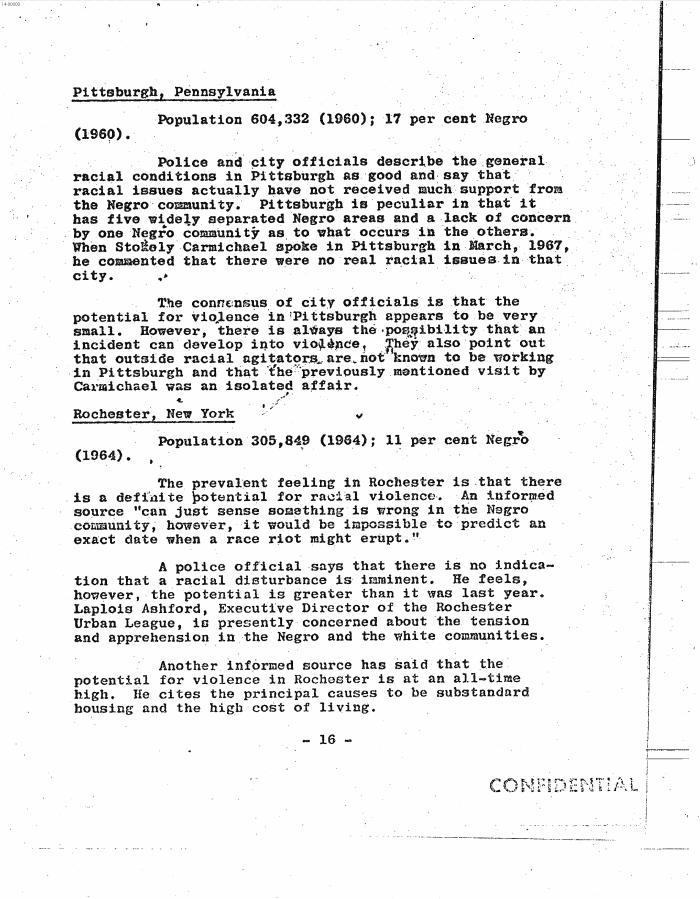Page 24 of Hoover letter and FBI analysis on 1960s social unrest