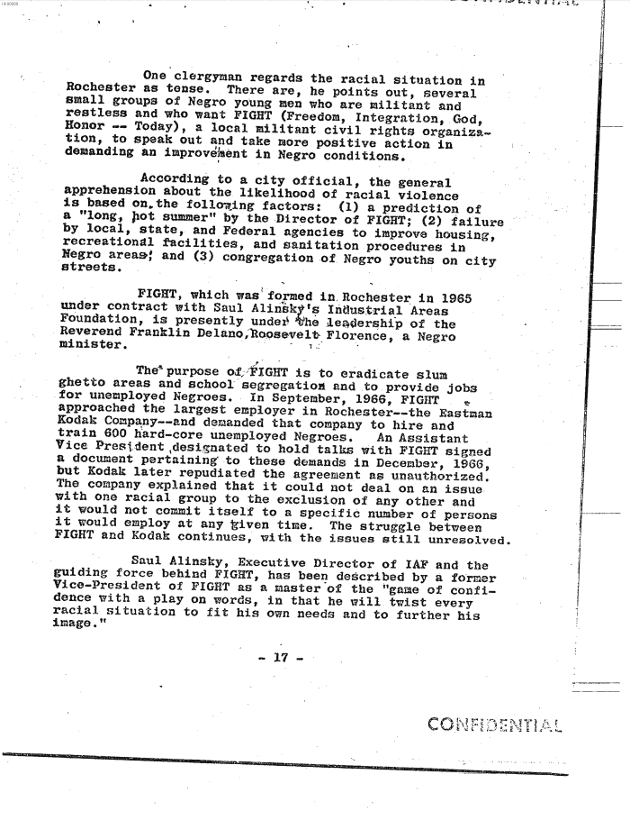 Page 25 of Hoover letter and FBI analysis on 1960s social unrest