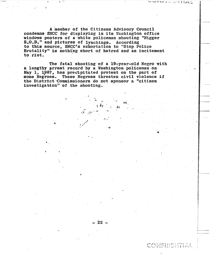 Page 30 of Hoover letter and FBI analysis on 1960s social unrest