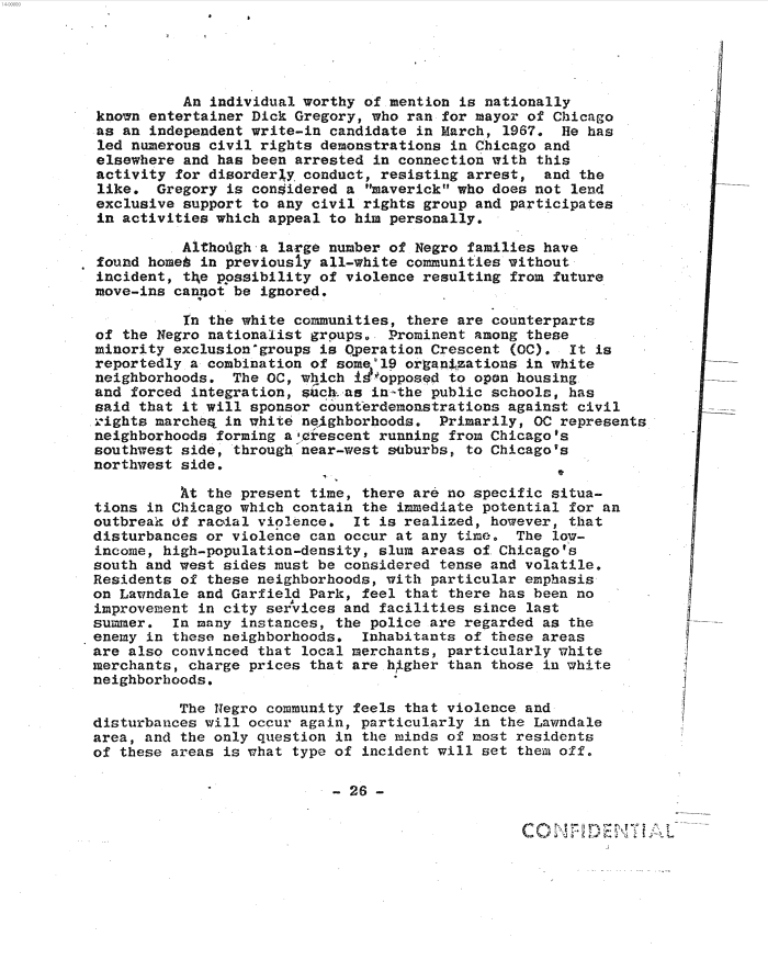 Page 34 of Hoover letter and FBI analysis on 1960s social unrest