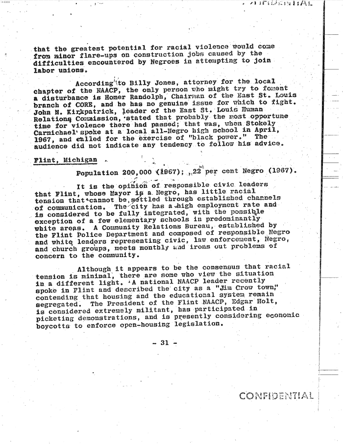 Page 39 of Hoover letter and FBI analysis on 1960s social unrest