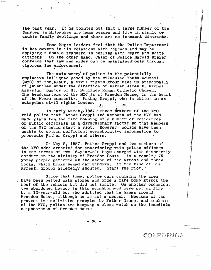 Page 44 of Hoover letter and FBI analysis on 1960s social unrest