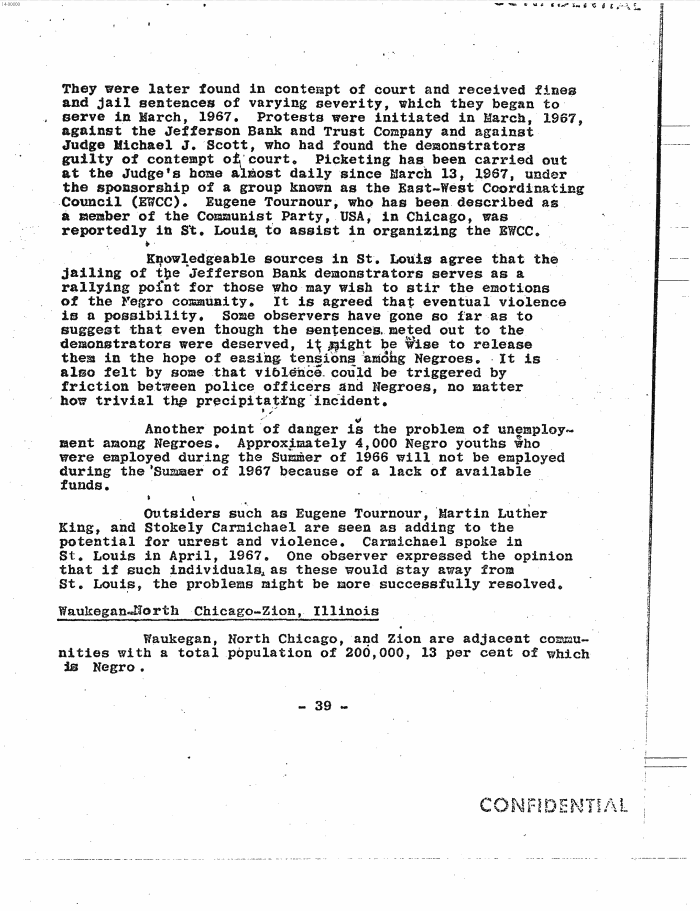 Page 47 of Hoover letter and FBI analysis on 1960s social unrest