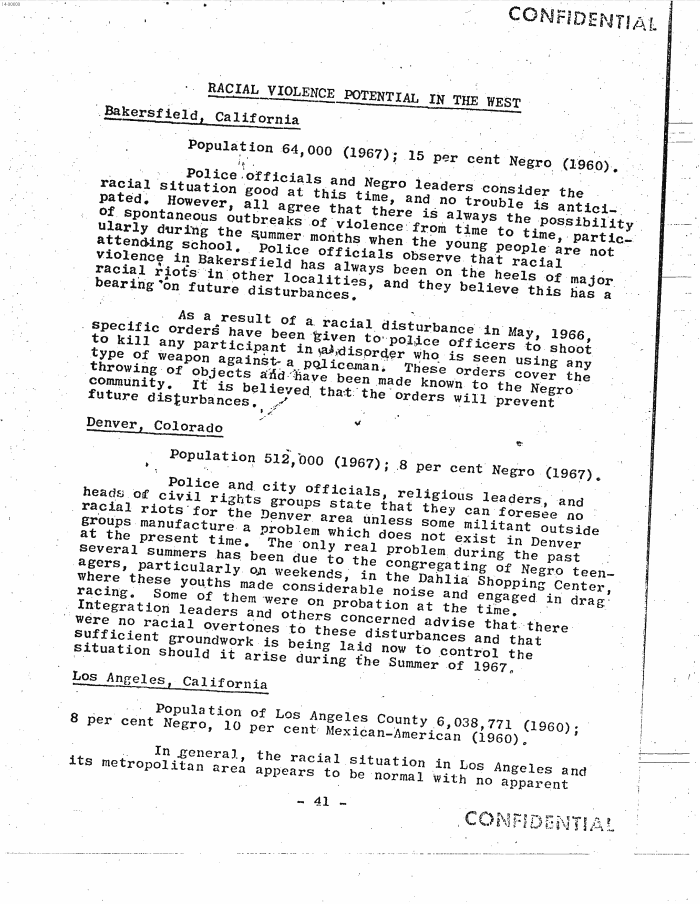 Page 49 of Hoover letter and FBI analysis on 1960s social unrest