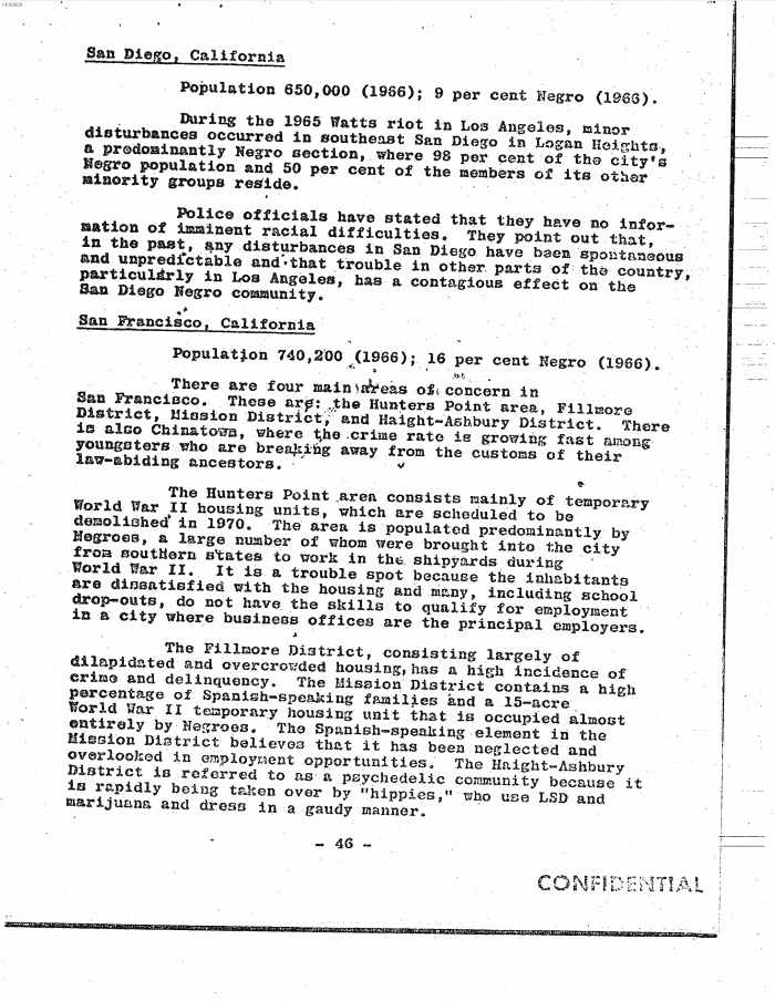 Page 54 of Hoover letter and FBI analysis on 1960s social unrest