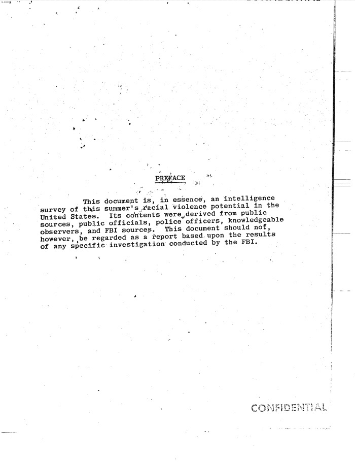 Page 6 of Hoover letter and FBI analysis on 1960s social unrest