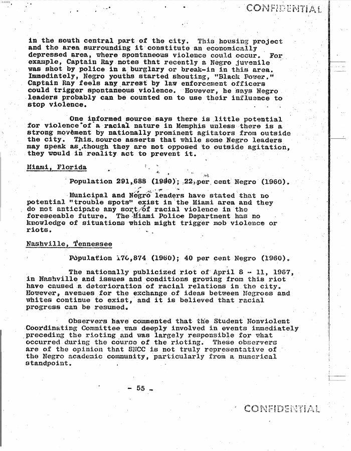 Page 63 of Hoover letter and FBI analysis on 1960s social unrest