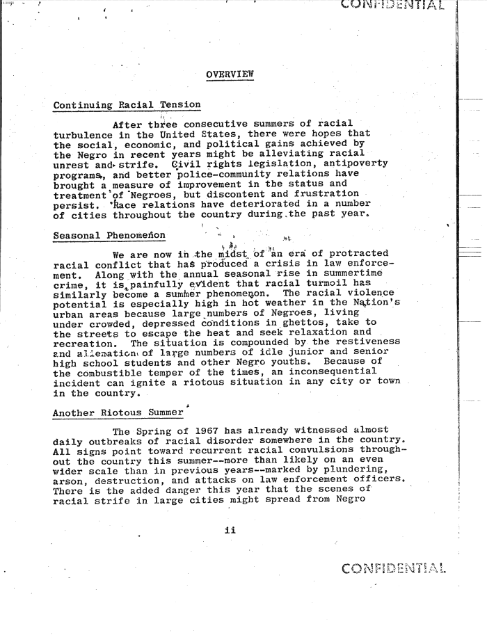 Page 7 of Hoover letter and FBI analysis on 1960s social unrest