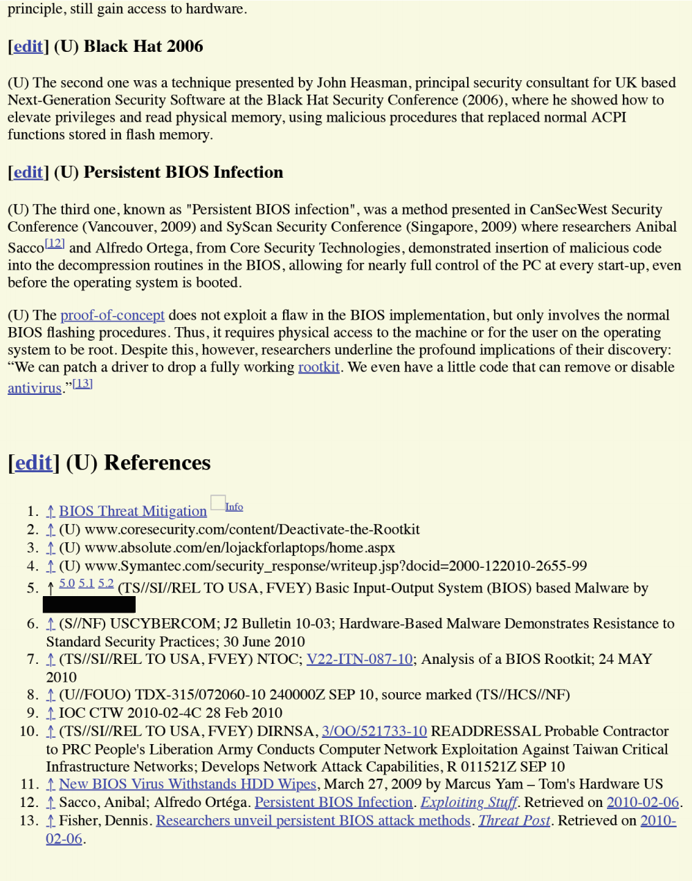Page 4 from Intellipedia – BIOS Threats