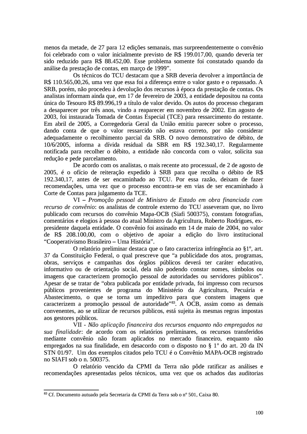 Page 100 from Relatório final da comissão