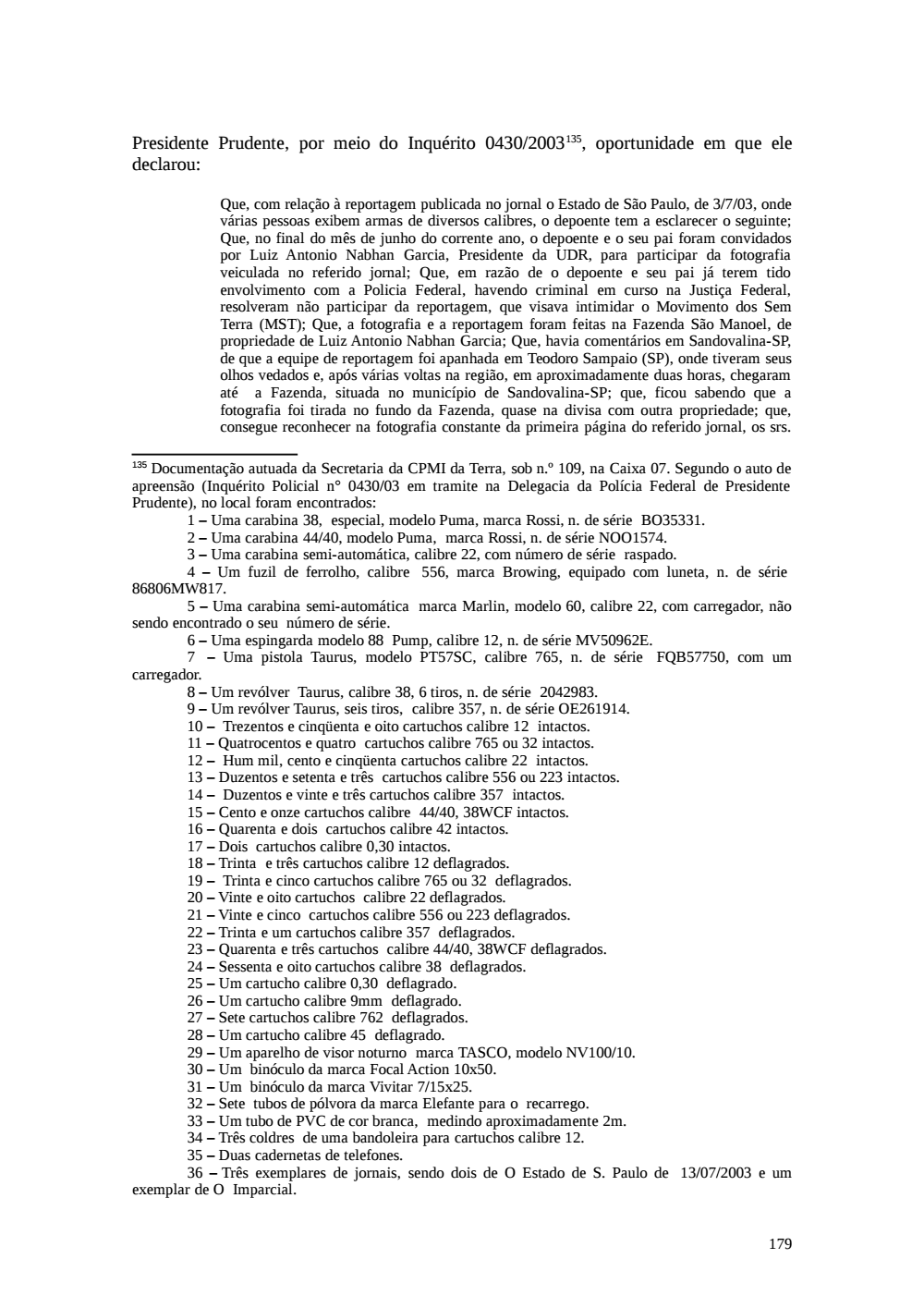 Page 179 from Relatório final da comissão