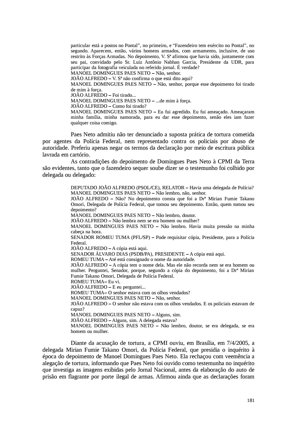 Page 181 from Relatório final da comissão