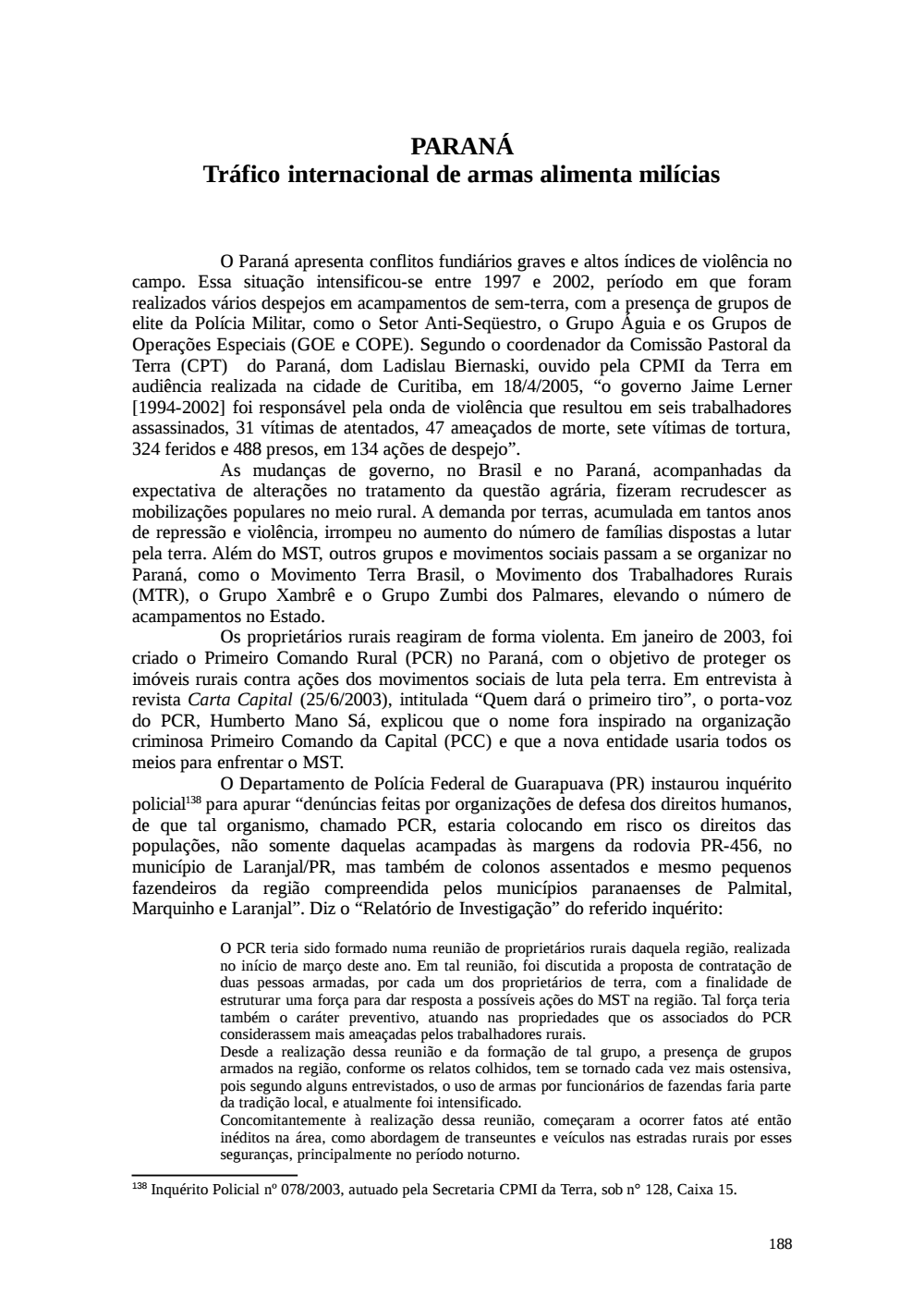 Page 188 from Relatório final da comissão