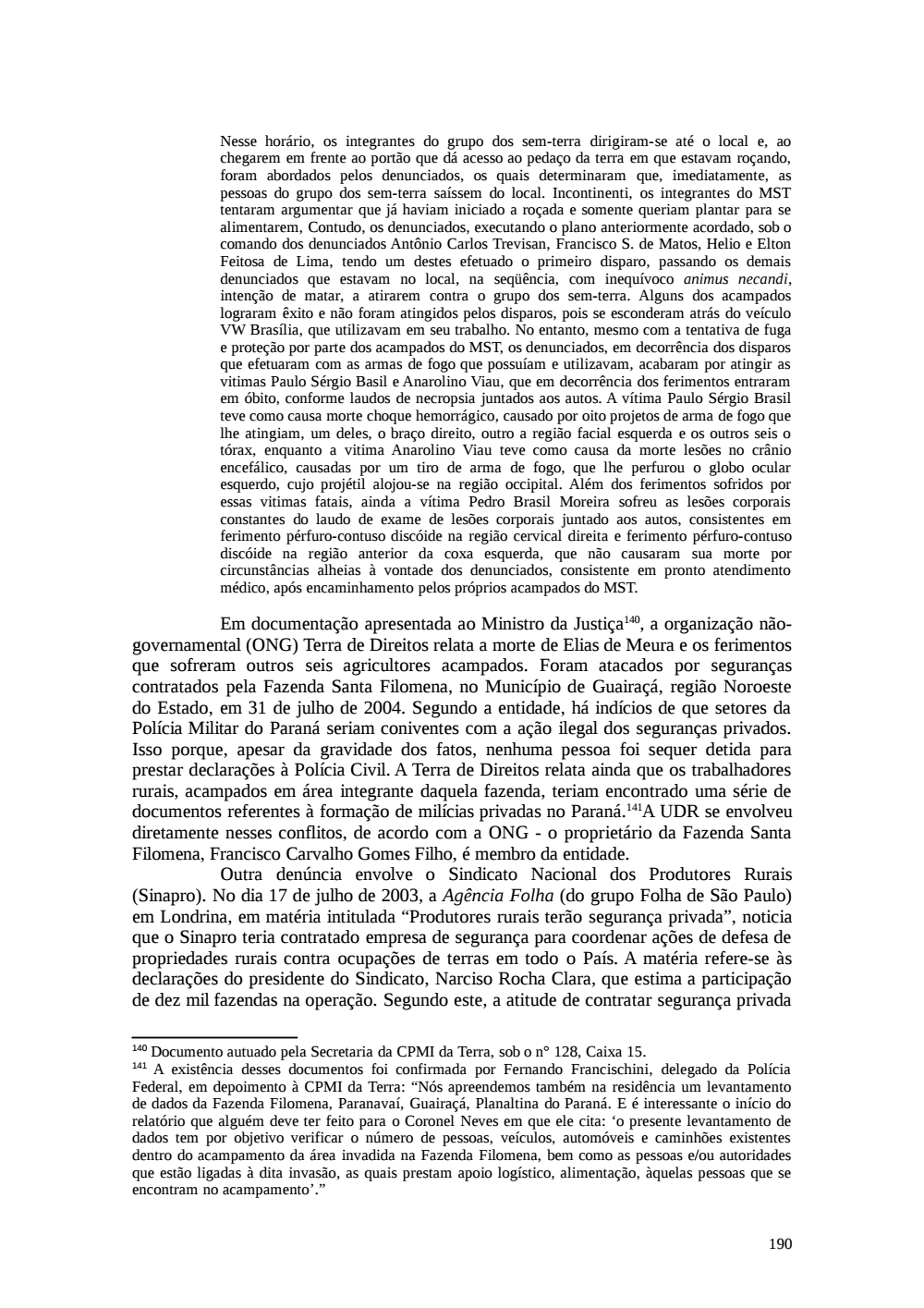 Page 190 from Relatório final da comissão