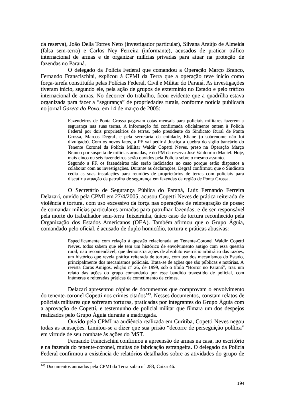 Page 194 from Relatório final da comissão