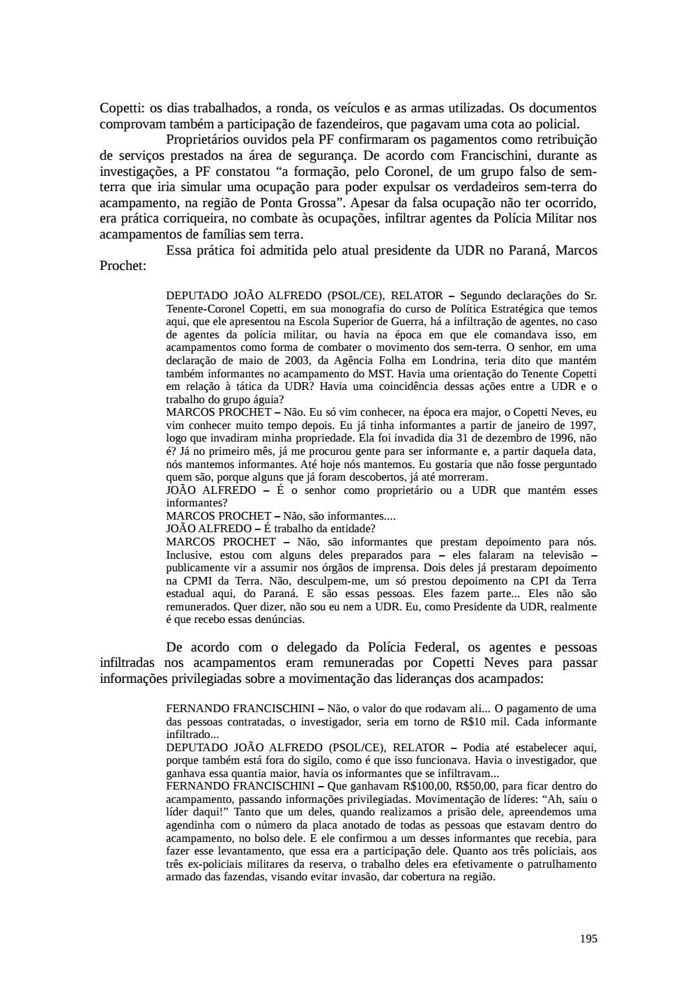 Page 195 from Relatório final da comissão