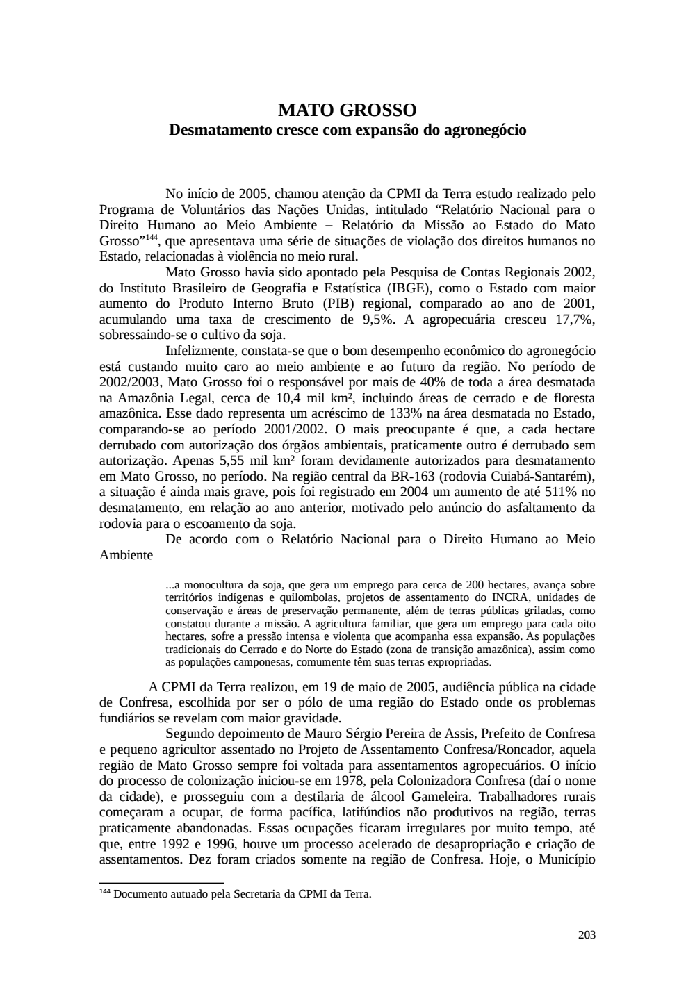Page 203 from Relatório final da comissão