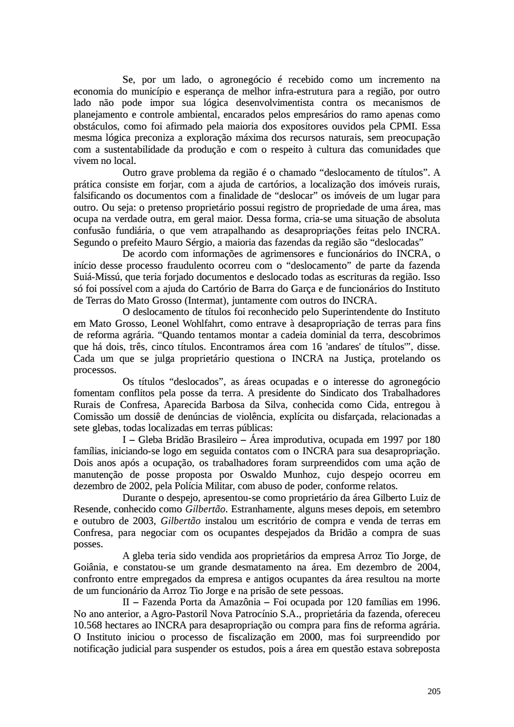 Page 205 from Relatório final da comissão