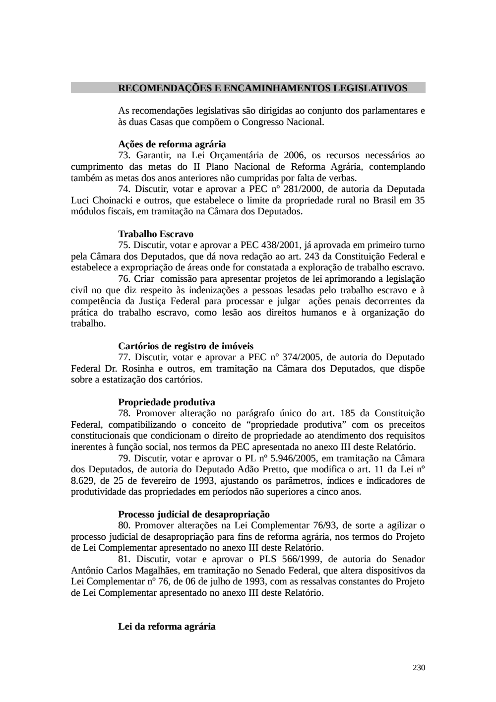 Page 230 from Relatório final da comissão