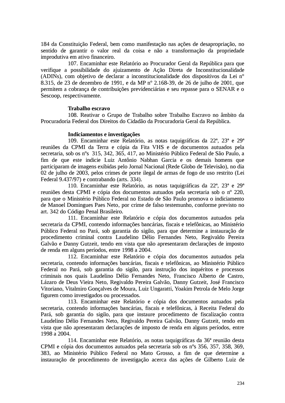 Page 234 from Relatório final da comissão