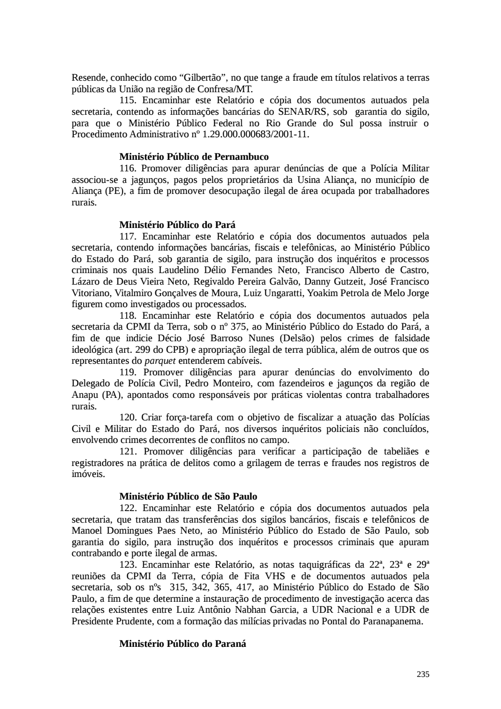 Page 235 from Relatório final da comissão