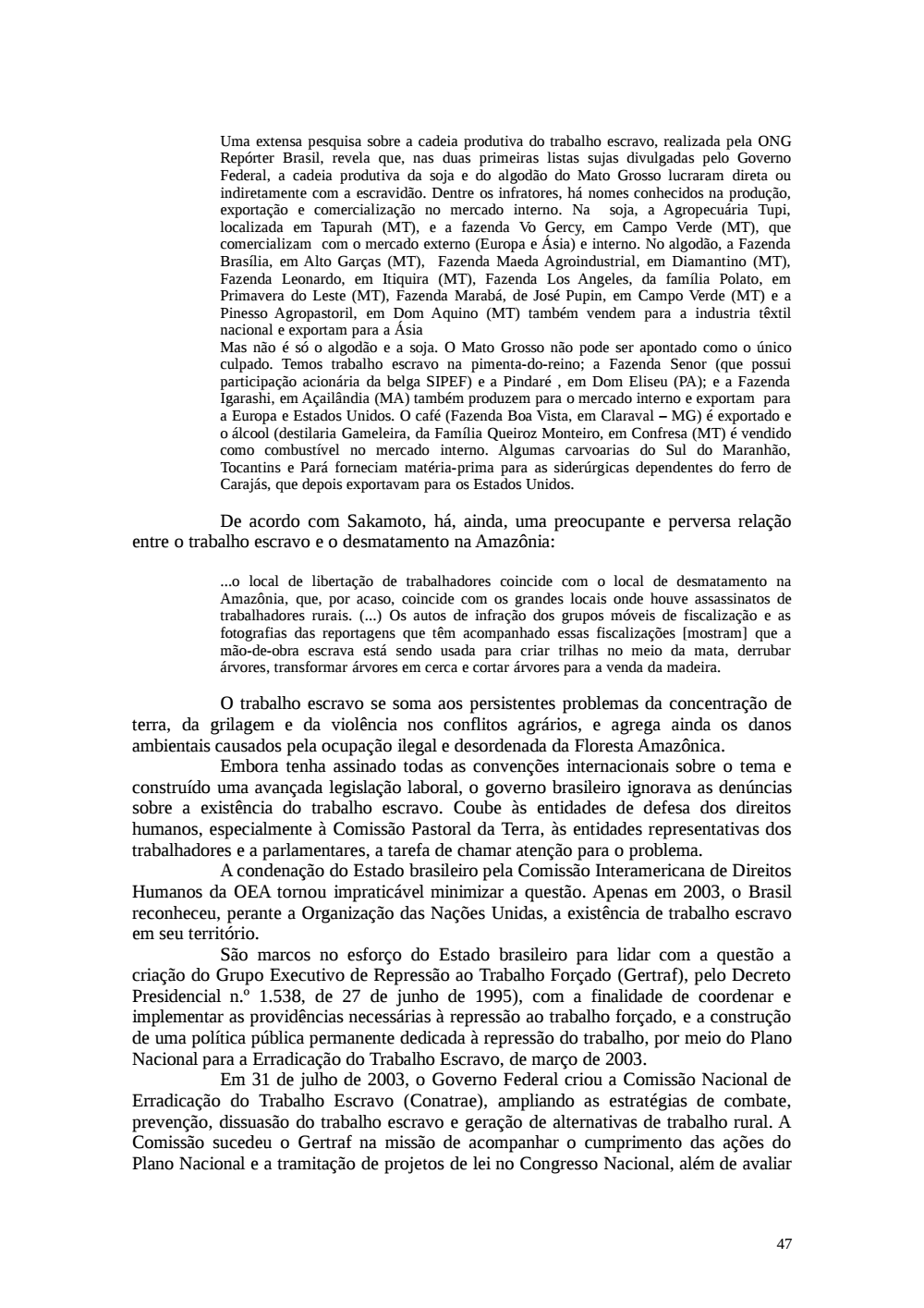 Page 47 from Relatório final da comissão