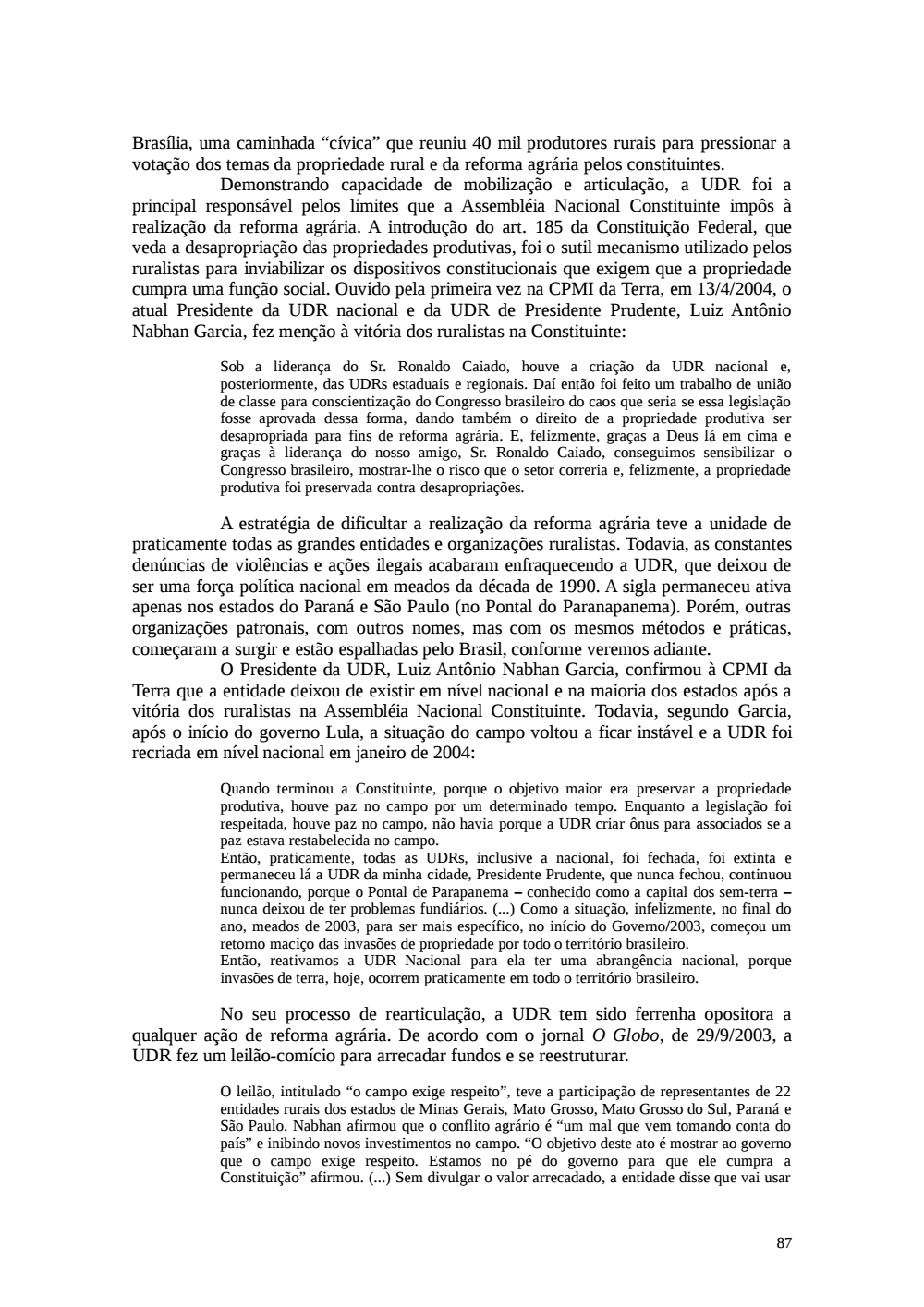 Page 87 from Relatório final da comissão