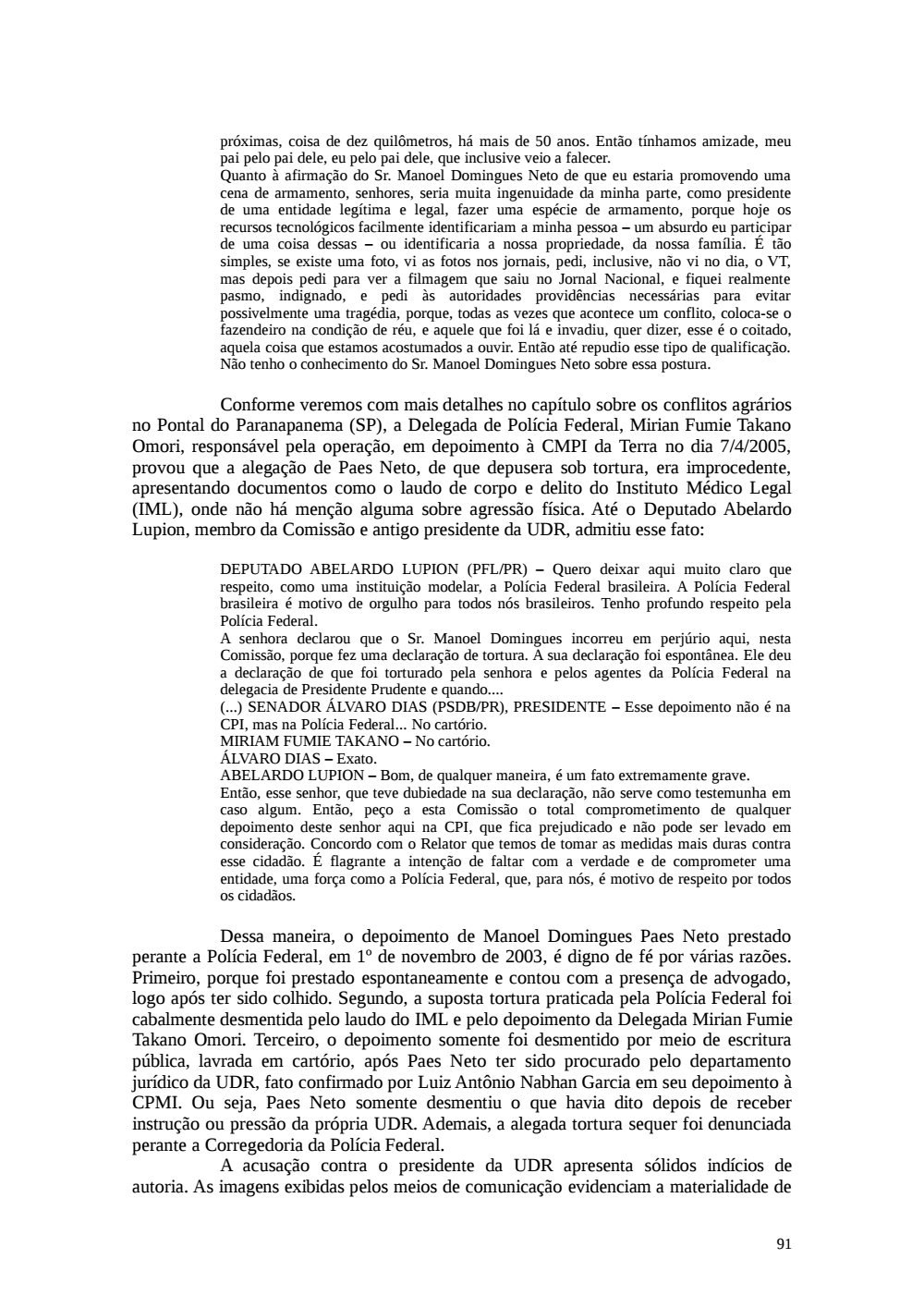 Page 91 from Relatório final da comissão