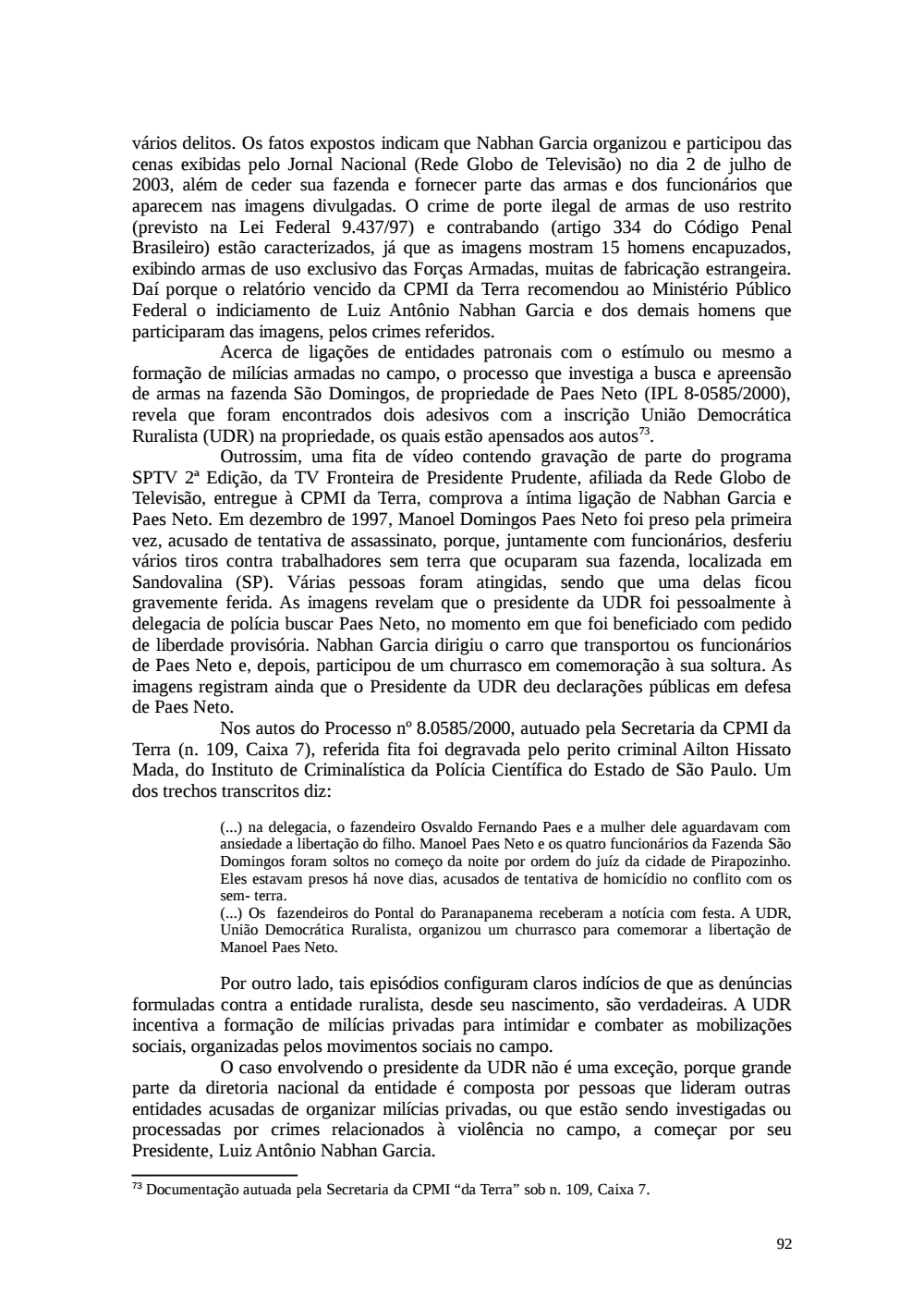 Page 92 from Relatório final da comissão