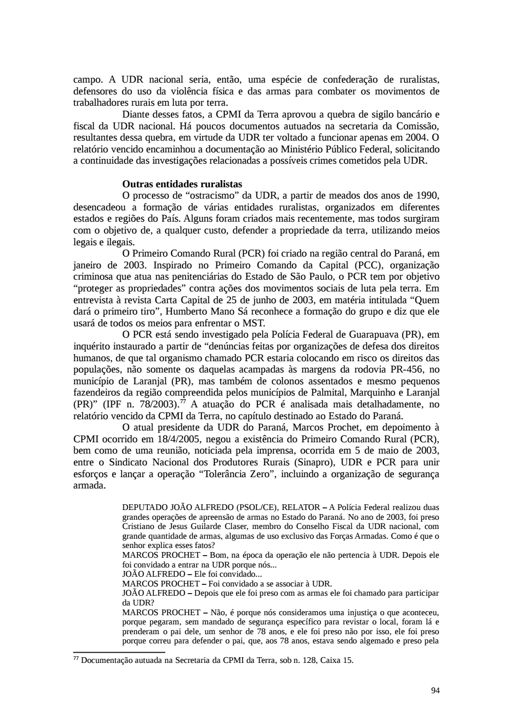 Page 94 from Relatório final da comissão