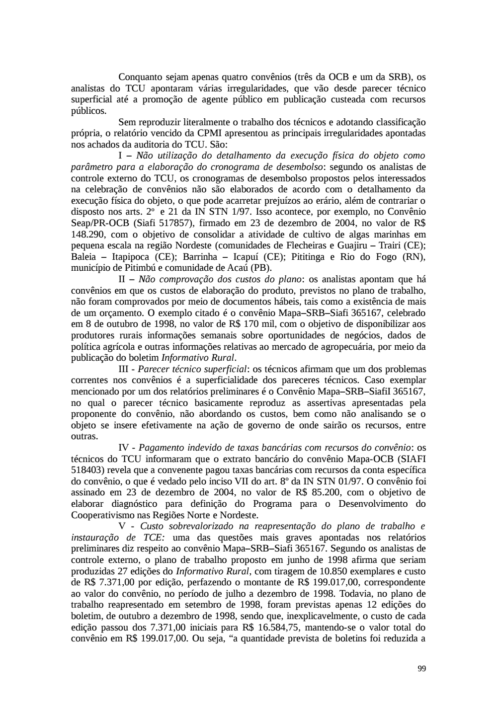 Page 99 from Relatório final da comissão