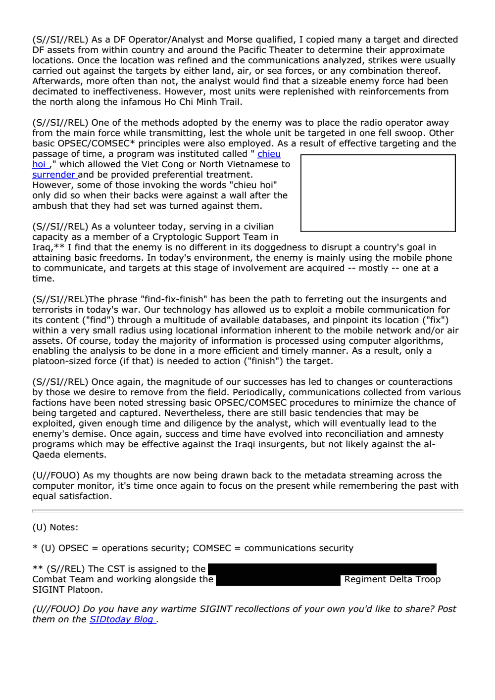 Page 2 from SIGINT Then and Now: Vietnam vs Iraq