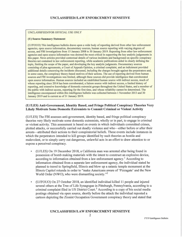 Page 2 of 420379775 FBI Conspiracy Theory Redacted